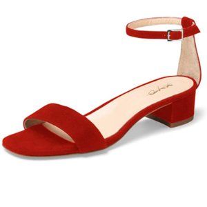 XYD Open Toe Strappy Low Block Heel Sandal Pumps Ankle Strap Dress Shoes